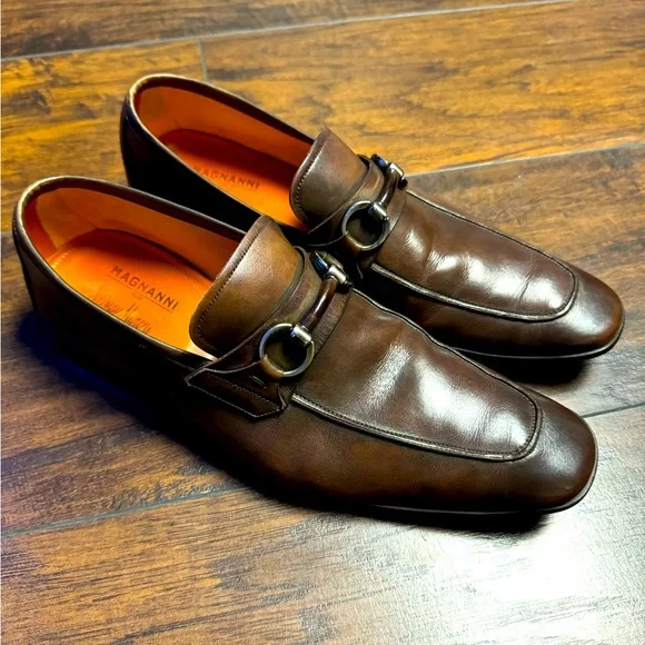 MAGNANNI Leather Hendidos Horsebit Loafers Men’s 8 Magnanni Brown Leather Hendidos Horsebit Loafers | Harrods US main image 4